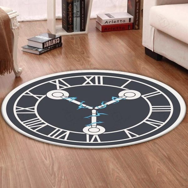 Btf Round Mat Back To The Future Marty Mcfly Delorean Dmc Bttf Round Floor Mat Room Rugs Carpet Outdoor Rug Washable Rugs - Image 2