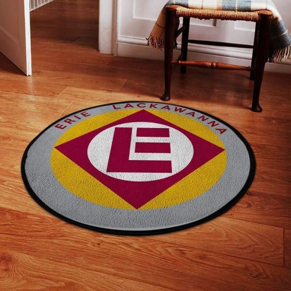 Erie Round Mat El Erie Lackawanna Railroad Round Floor Mat Room Rugs Carpet Outdoor Rug Washable Rugs