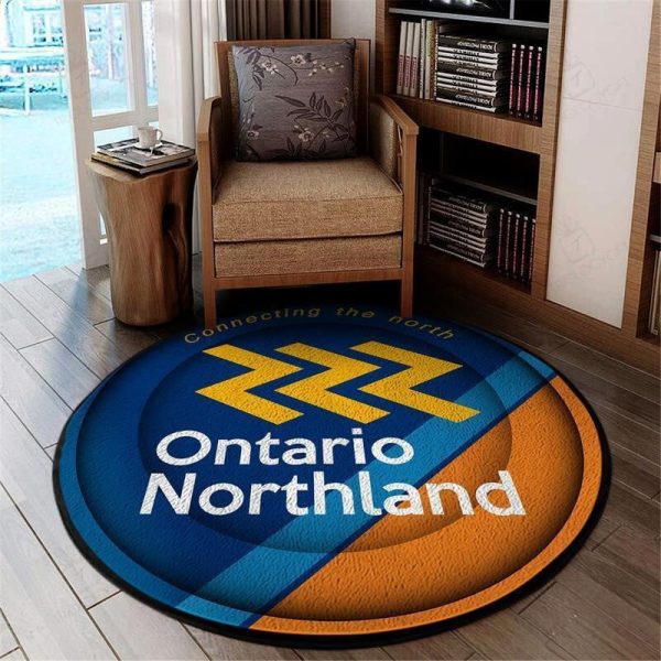 Ont Ontario Round Mat The Ontario Northland Railroad Round Floor Mat Room Rugs Carpet Outdoor Rug Washable Rugs - Image 2