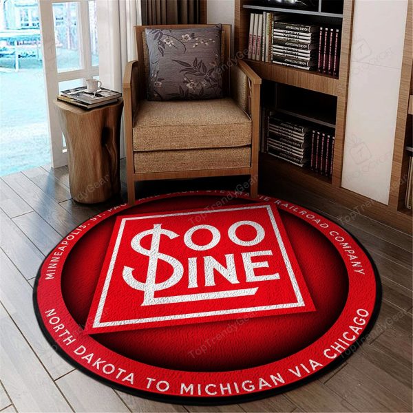 Sooline Round Mat Soo Line Railroad Living Room Rugs, Bedroom Rugs, Kitchen Rugs - Image 2