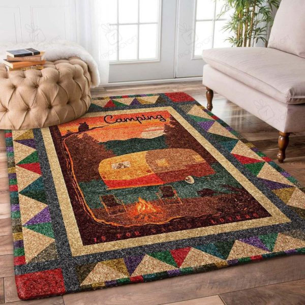 Camping Area Rugs For Living Room Rectangle Rug Bedroom Rugs Carpet Flooring Gift RS135775|Rosabella Print