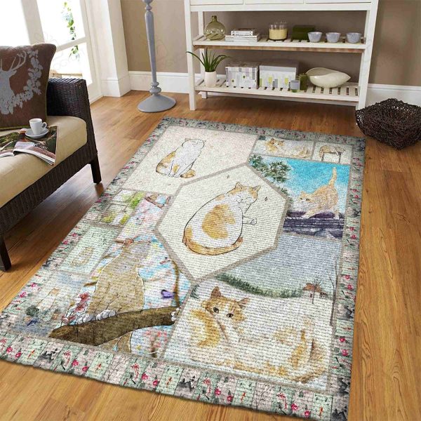 Cat Area Rugs For Living Room Rectangle Rug Bedroom Rugs Carpet Flooring Gift RS136314|Rosabella Print