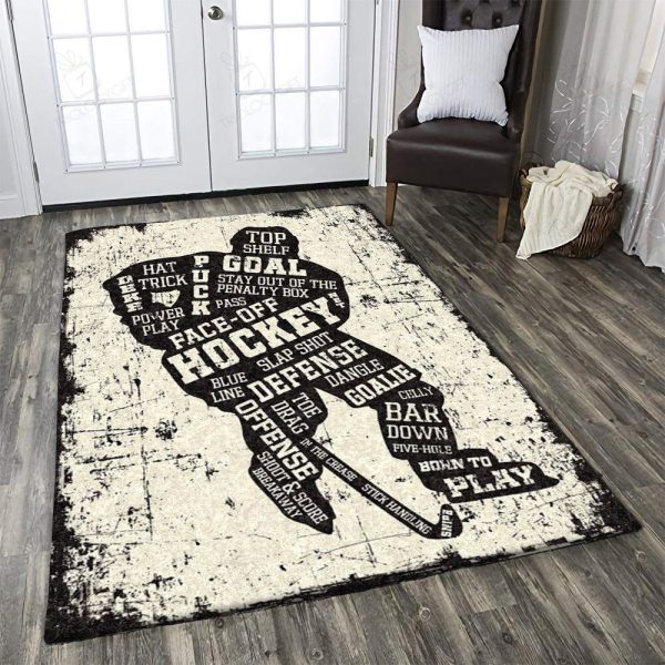 Hockey Rectangle Rug Decor Area Rugs For Living Room Bedroom Kitchen Rugs Home Carpet Flooring Rs015771 Print