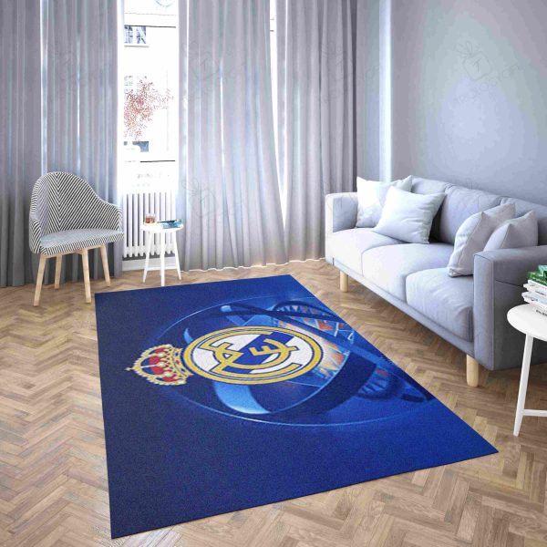 Real Madrid Club 3D Football Rectangle Area Rugs Carpet For Living Room, Bedroom, Kitchen Rugs, Non-Slip Carpet Rp124493 Print